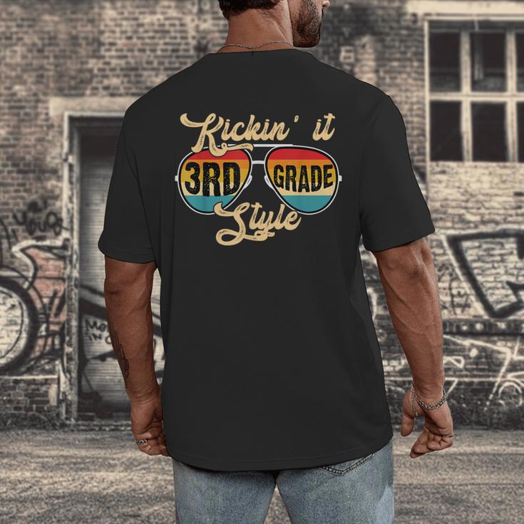 Retro Kickin It 3rd Grade Style Teacher Back To School Men Women Men's Back Print T-Shirt, funny design Retro Kickin It 3rd Grade Style Teacher Back To School Men Women Men's Back Print T-Shirt, funny design