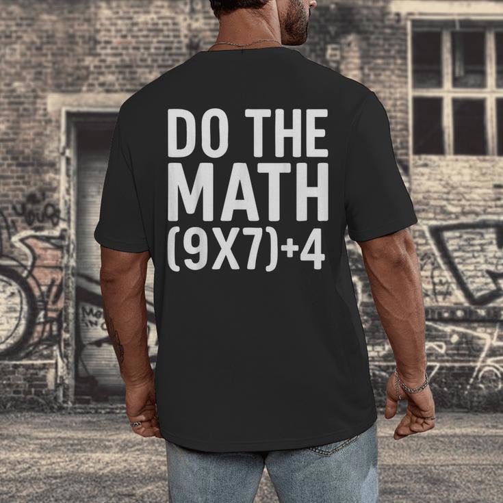 Retro Do The Math Teacher For Men Women Kid Boy Girl Men's Back Print T-Shirt, funny design