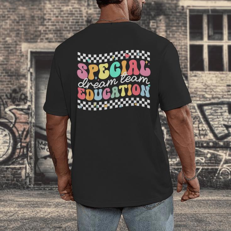 Retro Special Education Squad Groovy Dream Team SPED Teacher Men's Back Print T-Shirt, funny design Retro Special Education Squad Groovy Dream Team SPED Teacher Men's Back Print T-Shirt, funny design