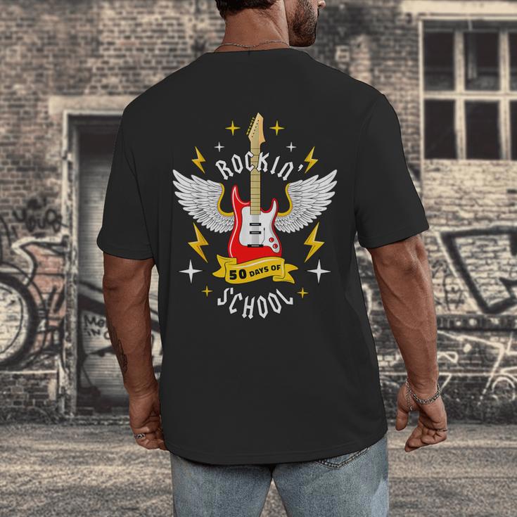Rockin 50 Days Of School 50th Day Of School Teacher Student Men Women Girls Kids Men's Back Print T-Shirt, funny design Rockin 50 Days Of School 50th Day Of School Teacher Student Men Women Girls Kids Men's Back Print T-Shirt, funny design