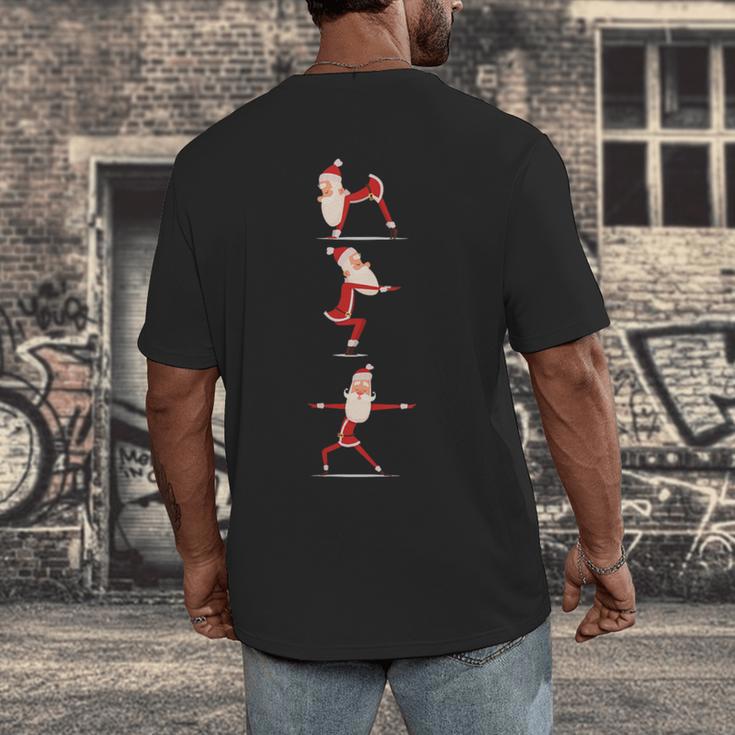Santa Yoga Poses For Yogi Teacher Christmas Yoga Poses Men's Back Print T-Shirt, funny design Santa Yoga Poses For Yogi Teacher Christmas Yoga Poses Men's Back Print T-Shirt, funny design