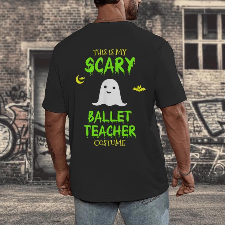 Scary Ballet Teacher Costume Halloween Lazy Easy Men's Back Print T-Shirt, funny design
