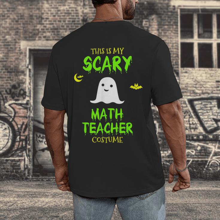 Scary Math Teacher Costume Halloween Lazy Easy Christmas Men's Back Print T-Shirt, funny design Scary Math Teacher Costume Halloween Lazy Easy Christmas Men's Back Print T-Shirt, funny design