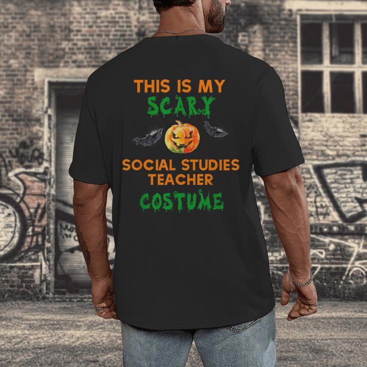 My Scary Social Studies Teacher Costume Halloween Men Women Men's Back Print T-Shirt, funny design My Scary Social Studies Teacher Costume Halloween Men Women Men's Back Print T-Shirt, funny design