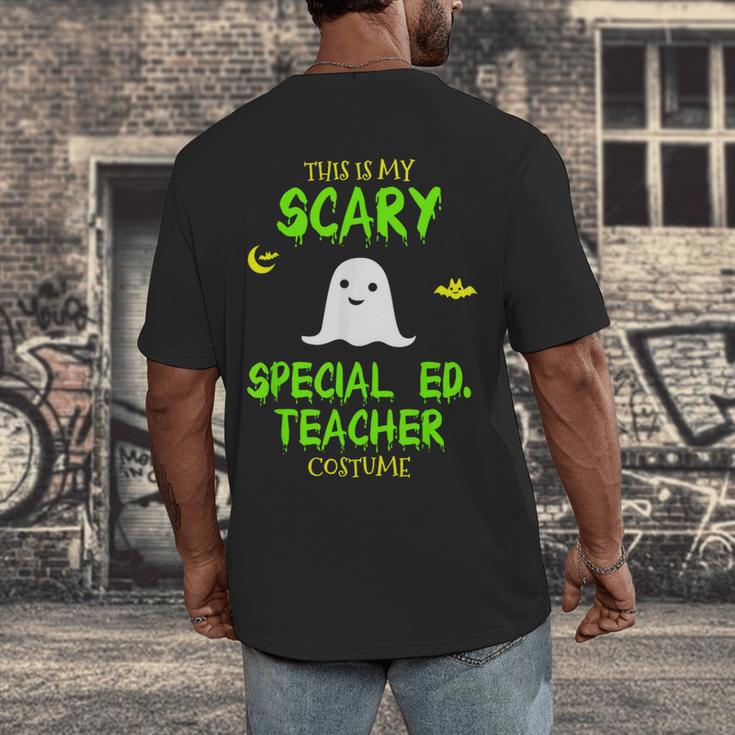 Scary Special Education Ed Teacher Costume Halloween Easy Men's Back Print T-Shirt, funny design Scary Special Education Ed Teacher Costume Halloween Easy Men's Back Print T-Shirt, funny design