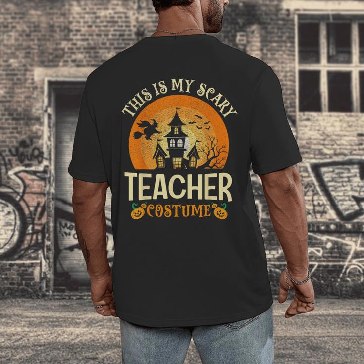 This Is My Scary Teacher Costume Halloween Men's Back Print T-Shirt, funny design This Is My Scary Teacher Costume Halloween Men's Back Print T-Shirt, funny design