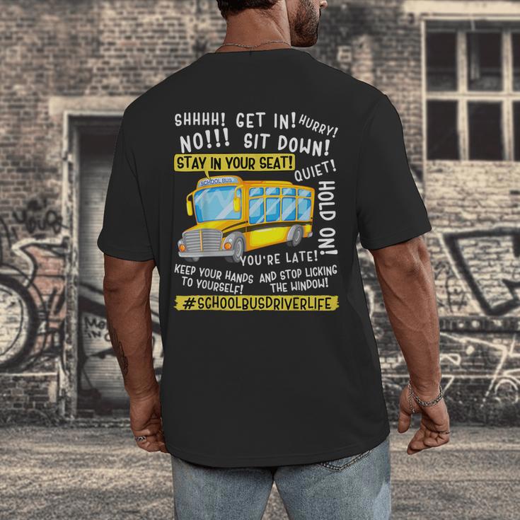 School Bus Driver Life Last Day Of School Teacher Kids Men's Back Print T-Shirt, funny design