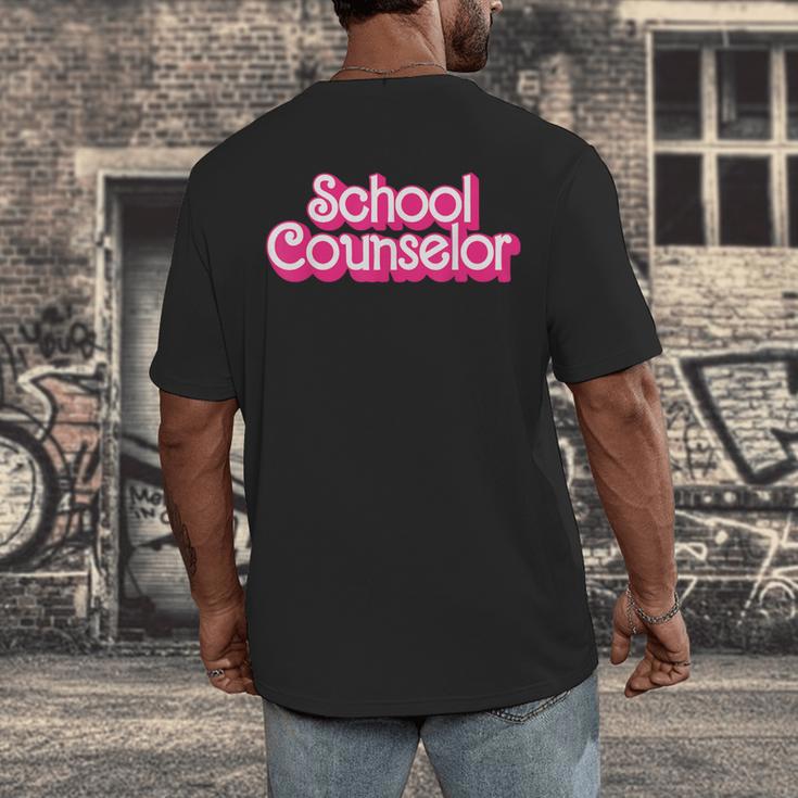 School Counselor Back To School Teacher Life Men's Back Print T-Shirt, funny design