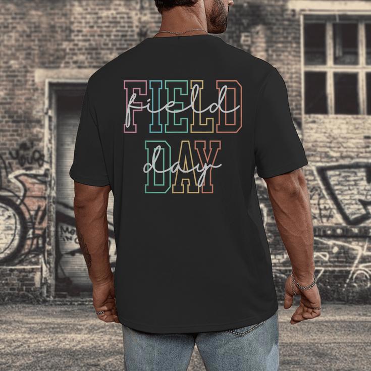 School Field Day Happy Field Day Tee Teacher Life Summer Men's Back Print T-Shirt, funny design School Field Day Happy Field Day Tee Teacher Life Summer Men's Back Print T-Shirt, funny design