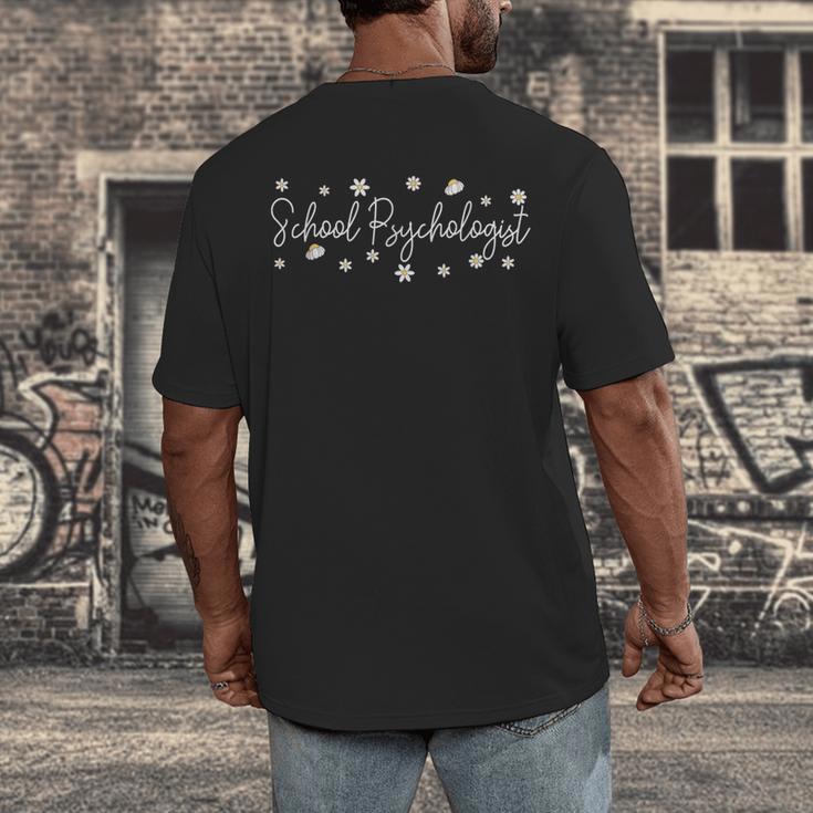 School Psychologist Psychology Teacher Men's Back Print T-Shirt, funny design