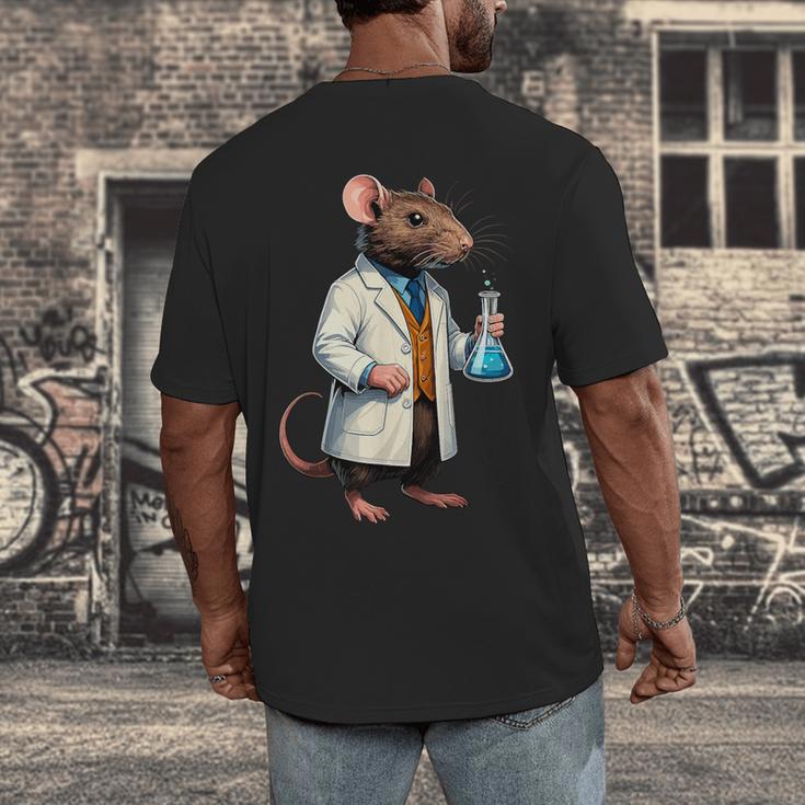 Science Rat Lab Science Scientist Mouse Teacher Chemistry Men's Back Print T-Shirt, funny design Science Rat Lab Science Scientist Mouse Teacher Chemistry Men's Back Print T-Shirt, funny design