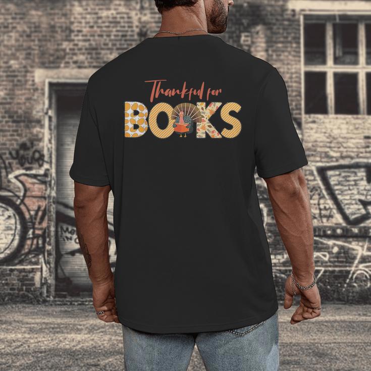Science Of Reading ELA Teachers Thankful For Books Men's Back Print T-Shirt, funny design Science Of Reading ELA Teachers Thankful For Books Men's Back Print T-Shirt, funny design
