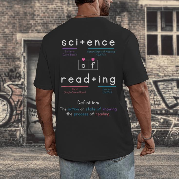 Science Of Reading Morphology Syllable Intervention Teacher Men's Back Print T-Shirt, funny design Science Of Reading Morphology Syllable Intervention Teacher Men's Back Print T-Shirt, funny design