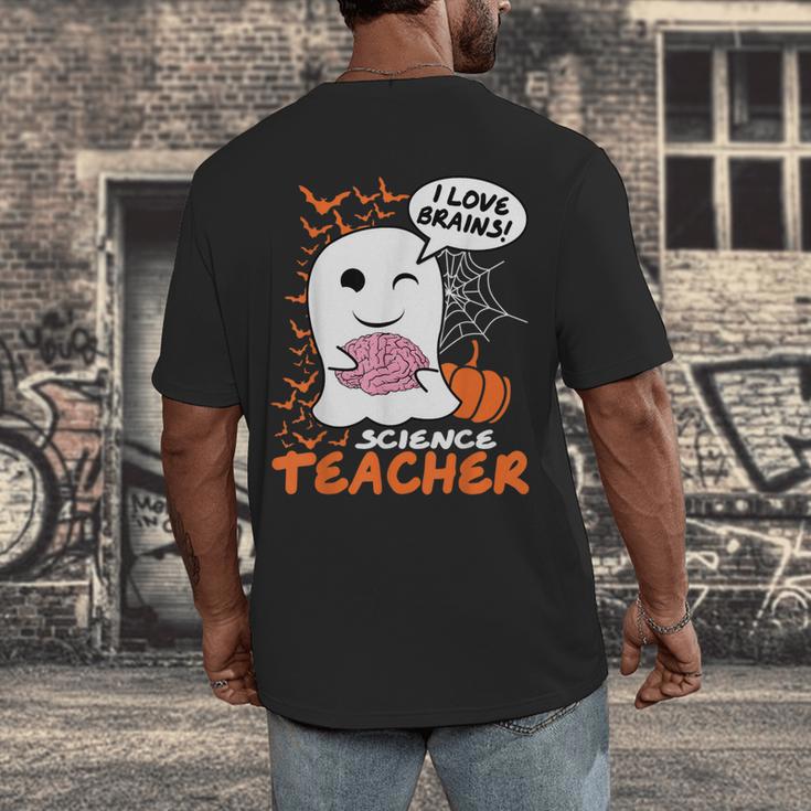 Science Teacher Cute Ghost Halloween Teacher Men Women Men's Back Print T-Shirt, funny design Science Teacher Cute Ghost Halloween Teacher Men Women Men's Back Print T-Shirt, funny design