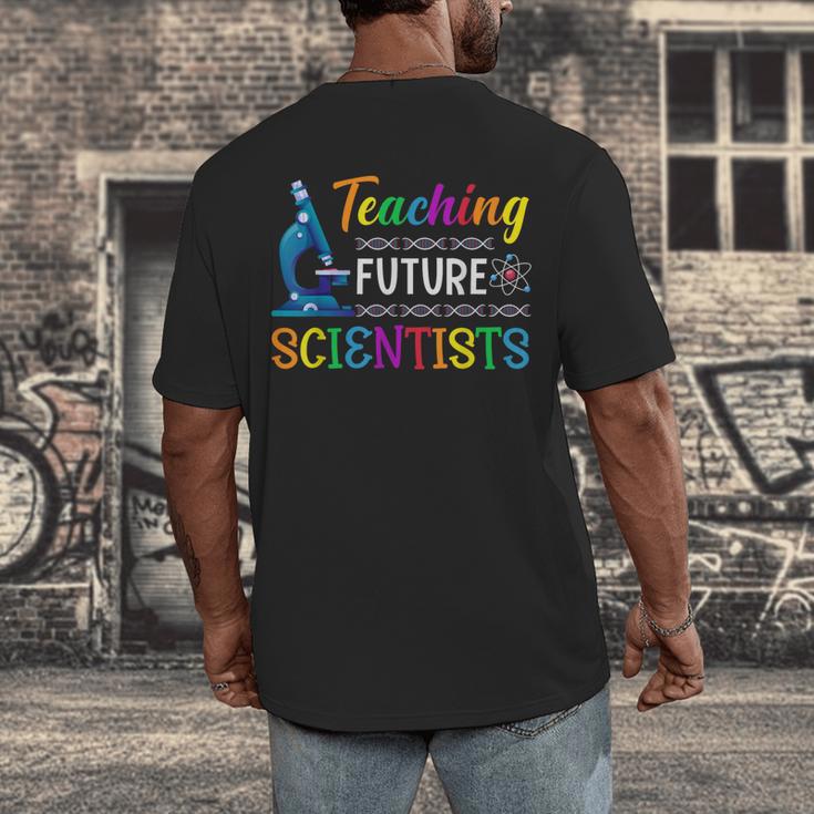 Science Teacher Teaching Future Scientists School Instructor Men's Back Print T-Shirt, funny design Science Teacher Teaching Future Scientists School Instructor Men's Back Print T-Shirt, funny design