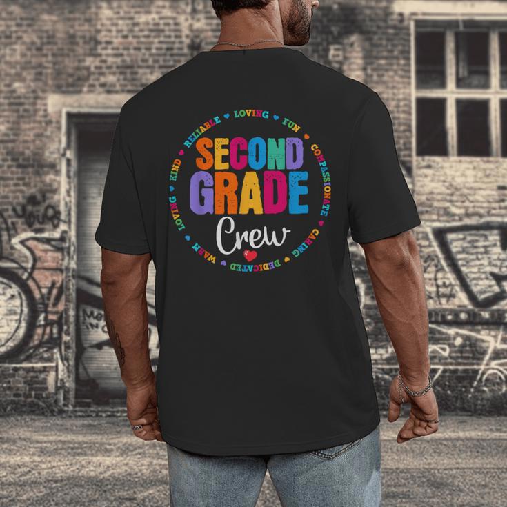 Second Grade Crew 2nd Back To School Teacher Team Squad Men's Back Print T-Shirt, funny design Second Grade Crew 2nd Back To School Teacher Team Squad Men's Back Print T-Shirt, funny design