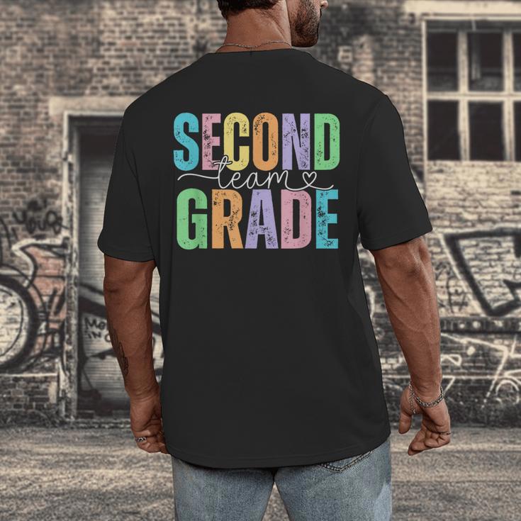 Second Grade Team Heart Teacher Student Back To School Girls Men's Back Print T-Shirt, funny design Second Grade Team Heart Teacher Student Back To School Girls Men's Back Print T-Shirt, funny design