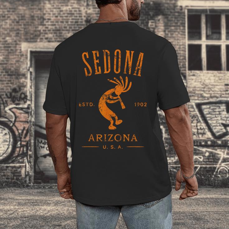 Sedona Arizona Southwestern Style Souvenir Vintage Men's Back Print T-Shirt, funny design