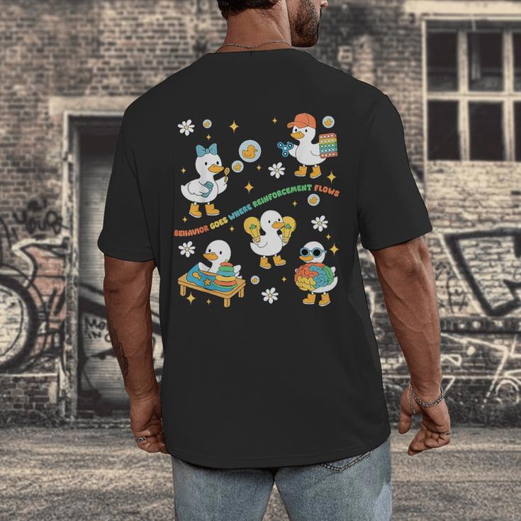 Silly Goose Behavior Analyst RBT ABA Therapy SPED Teacher Men's Back Print T-Shirt, funny design Silly Goose Behavior Analyst RBT ABA Therapy SPED Teacher Men's Back Print T-Shirt, funny design