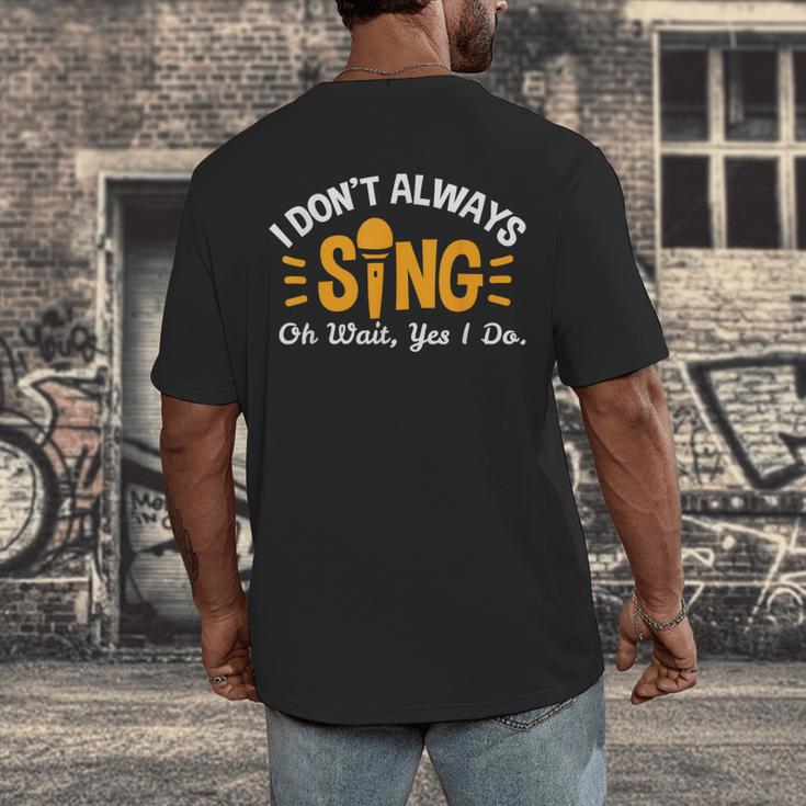 Singer Musician Music Musical Teacher Singing Men's Back Print T-Shirt, funny design