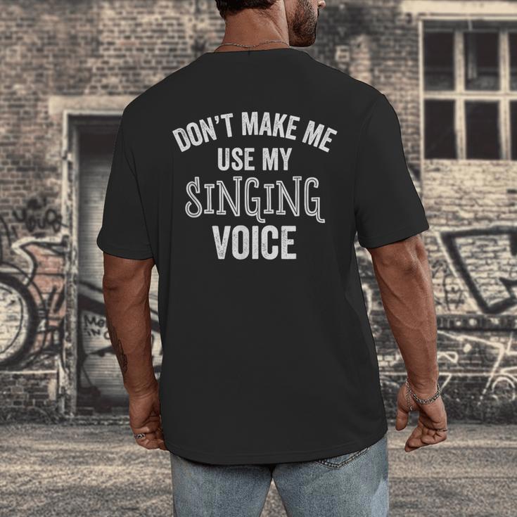 Singing Voice Singer Choir Chorus Music Teacher For Men Women Girls Kids Men's Back Print T-Shirt, funny design