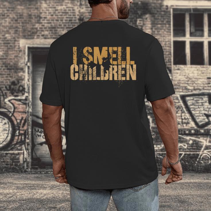 I SMELL CHILDREN Halloween Teacher Classroom I Teach Men's Back Print T-Shirt, funny design I SMELL CHILDREN Halloween Teacher Classroom I Teach Men's Back Print T-Shirt, funny design