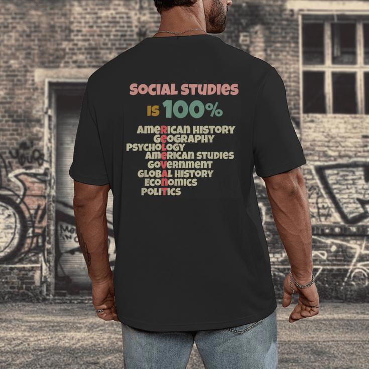 Social Studies Is Relevant History Teacher History Buff Men's Back Print T-Shirt, funny design Social Studies Is Relevant History Teacher History Buff Men's Back Print T-Shirt, funny design