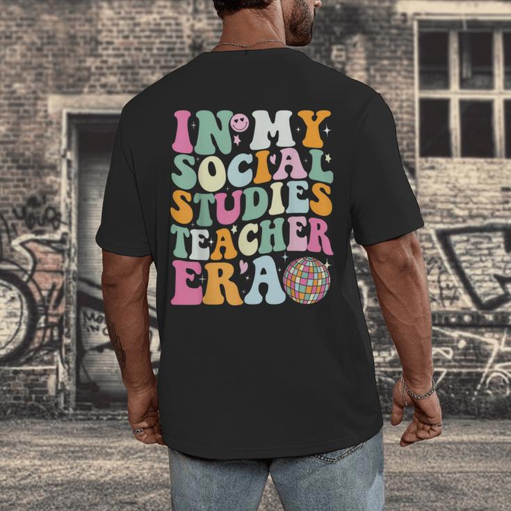 In My Social Studies Teacher Era Cute Social Studies Teacher Men's Back Print T-Shirt, funny design