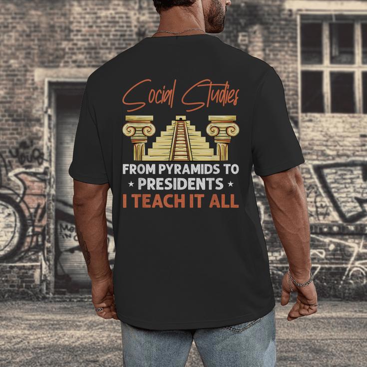 Social Studies Teacher World History Teacher Men Women Men's Back Print T-Shirt, funny design Social Studies Teacher World History Teacher Men Women Men's Back Print T-Shirt, funny design