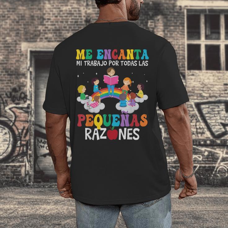 Spanish Teacher Bilingual Teacher Maestra Maestras Men's Back Print T-Shirt, funny design Spanish Teacher Bilingual Teacher Maestra Maestras Men's Back Print T-Shirt, funny design