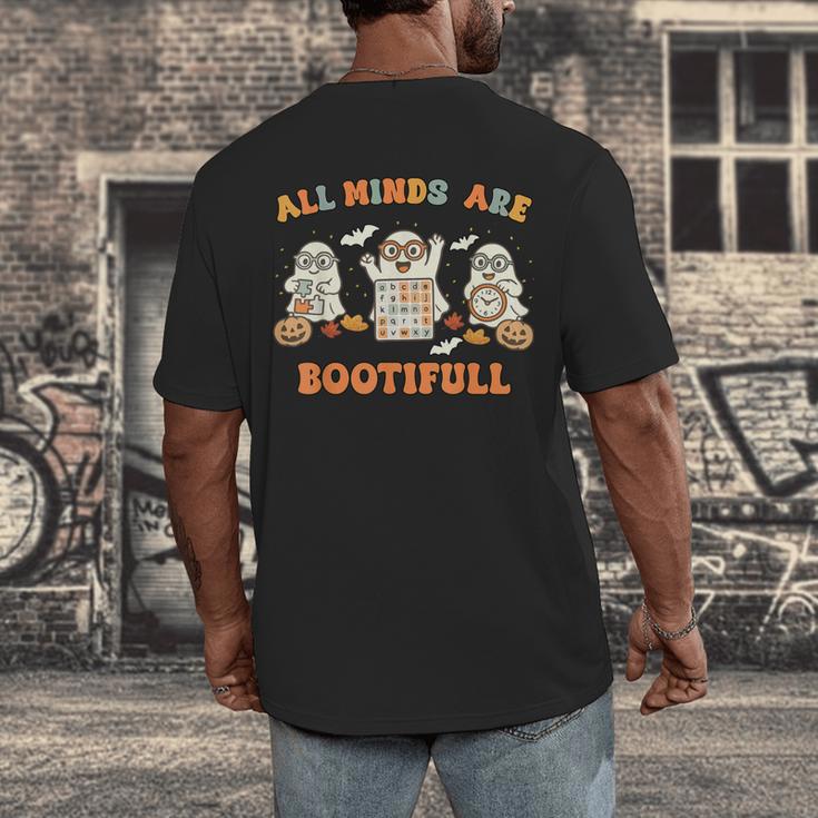 Special Education All Minds SPED Teacher Ghost Halloween Men's Back Print T-Shirt, funny design Special Education All Minds SPED Teacher Ghost Halloween Men's Back Print T-Shirt, funny design
