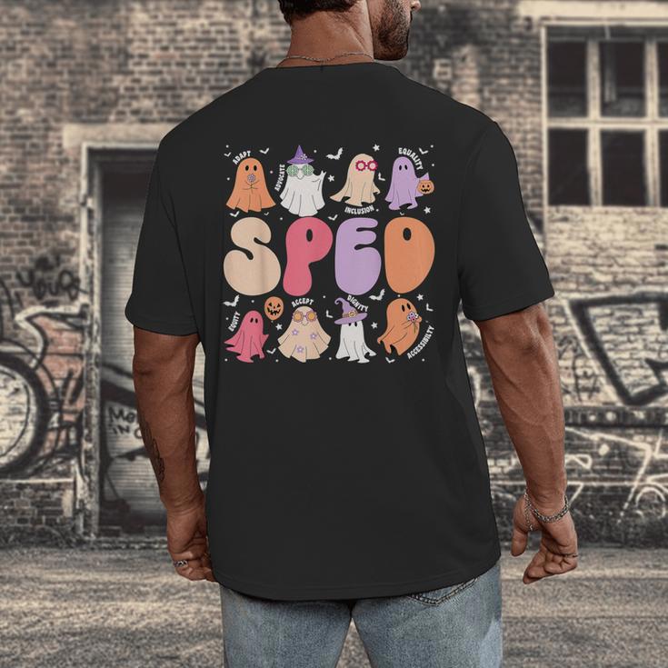 Special Education Teacher Ghosts Halloween SPED Teacher Men's Back Print T-Shirt, funny design Special Education Teacher Ghosts Halloween SPED Teacher Men's Back Print T-Shirt, funny design