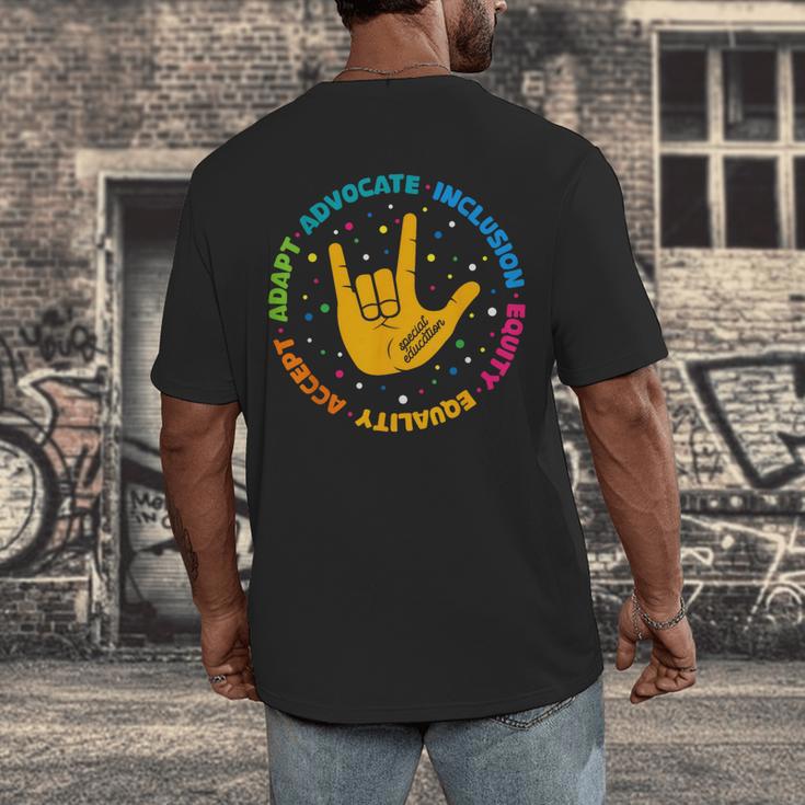 Special Education Teacher Inspirational SPED Teachers Autism Men's Back Print T-Shirt, funny design