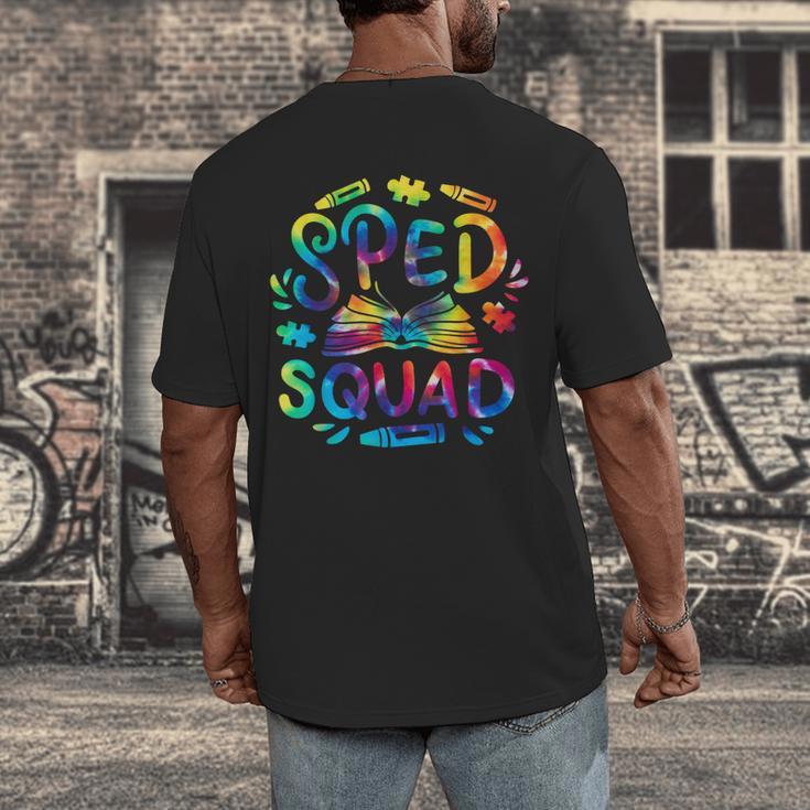 Special Education Teacher Sped Squad SPED Teacher Tie Dye Men's Back Print T-Shirt, funny design Special Education Teacher Sped Squad SPED Teacher Tie Dye Men's Back Print T-Shirt, funny design