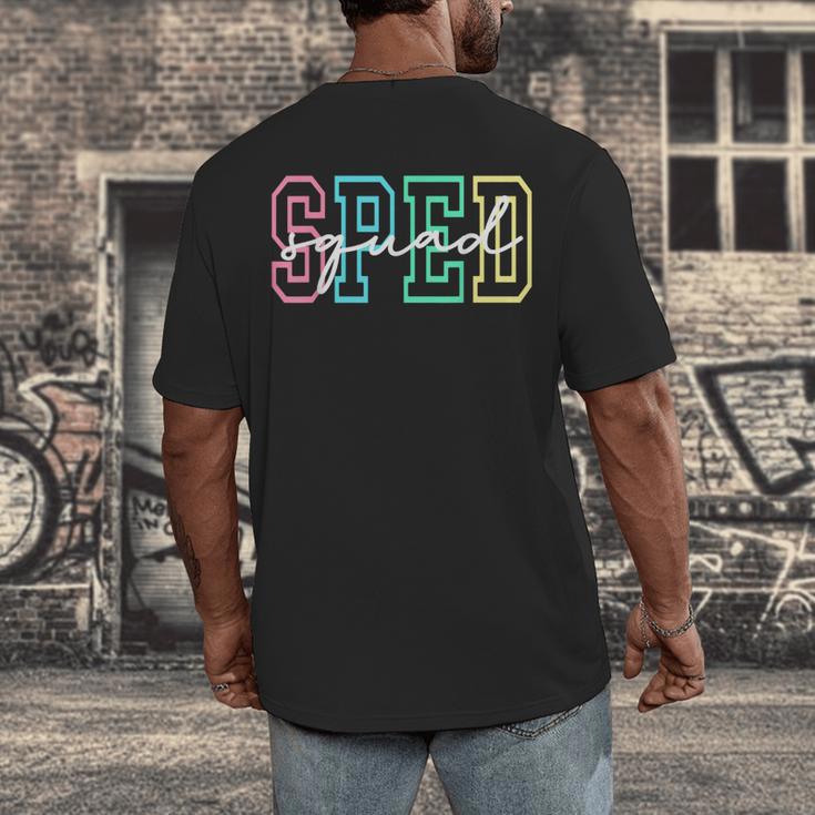 SPED Squad Team SPED Teacher Special Education Teacher Men's Back Print T-Shirt, funny design SPED Squad Team SPED Teacher Special Education Teacher Men's Back Print T-Shirt, funny design