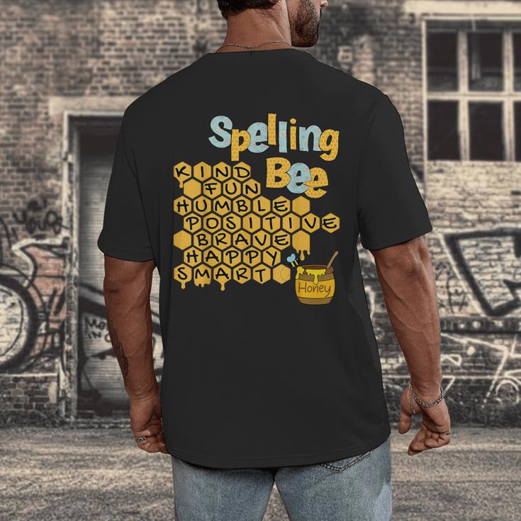 Spelling Bee Kind Positive Kindness Women Teacher Men's Back Print T-Shirt, funny design Spelling Bee Kind Positive Kindness Women Teacher Men's Back Print T-Shirt, funny design