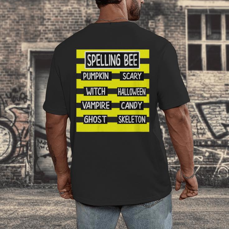 Spelling Bee Pun Halloween Costume For Teachers Men's Back Print T-Shirt, funny design Spelling Bee Pun Halloween Costume For Teachers Men's Back Print T-Shirt, funny design