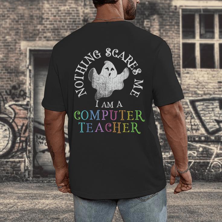 This Is My Spooky COMPUTER TEACHER Costume Don't Scare Me Men's Back Print T-Shirt, funny design This Is My Spooky COMPUTER TEACHER Costume Don't Scare Me Men's Back Print T-Shirt, funny design