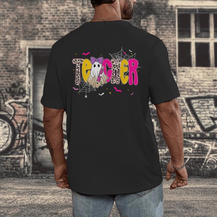Spooky Halloween Teacher Para Counselor SPED Preppy Boo Kids Men's Back Print T-Shirt, funny design Spooky Halloween Teacher Para Counselor SPED Preppy Boo Kids Men's Back Print T-Shirt, funny design