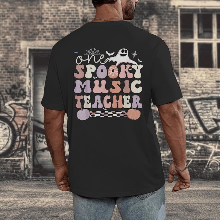 Spooky Music Teacher Halloween Music Teaching Men Women Men's Back Print T-Shirt, funny design