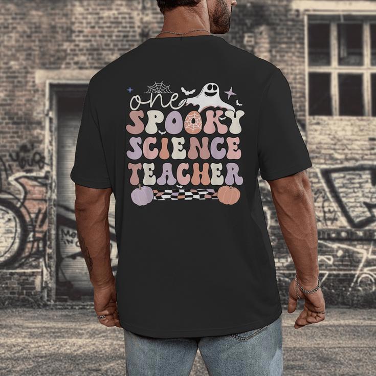 Spooky Science Teacher Halloween Science Teaching For Men Women Men's Back Print T-Shirt, funny design