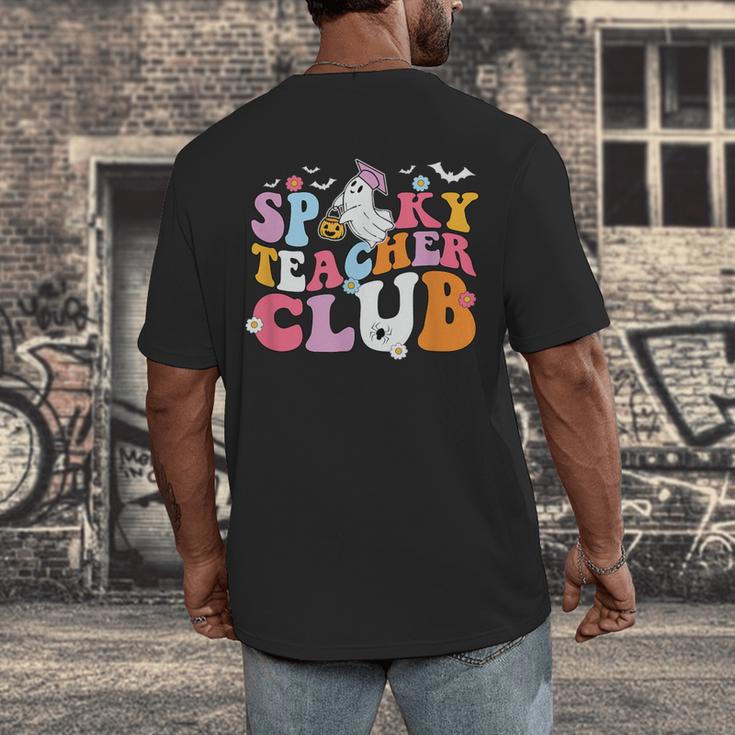 Spooky Teacher Club Halloween Men's Back Print T-Shirt, funny design Spooky Teacher Club Halloween Men's Back Print T-Shirt, funny design