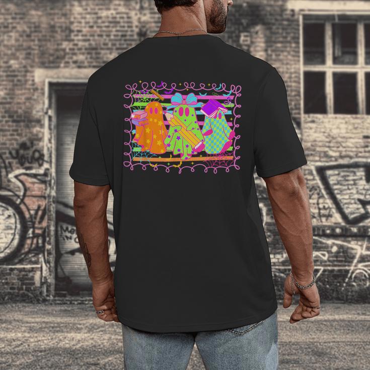 Spooky Teacher Halloween Ghost Fall Autumn Season Women Men's Back Print T-Shirt, funny design Spooky Teacher Halloween Ghost Fall Autumn Season Women Men's Back Print T-Shirt, funny design