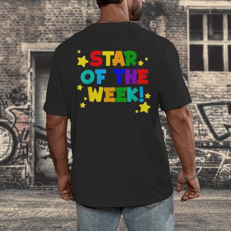 Star Of The Week Cheerful Recognition Student Teachers Class Men Women Kids Men's Back Print T-Shirt, funny design
