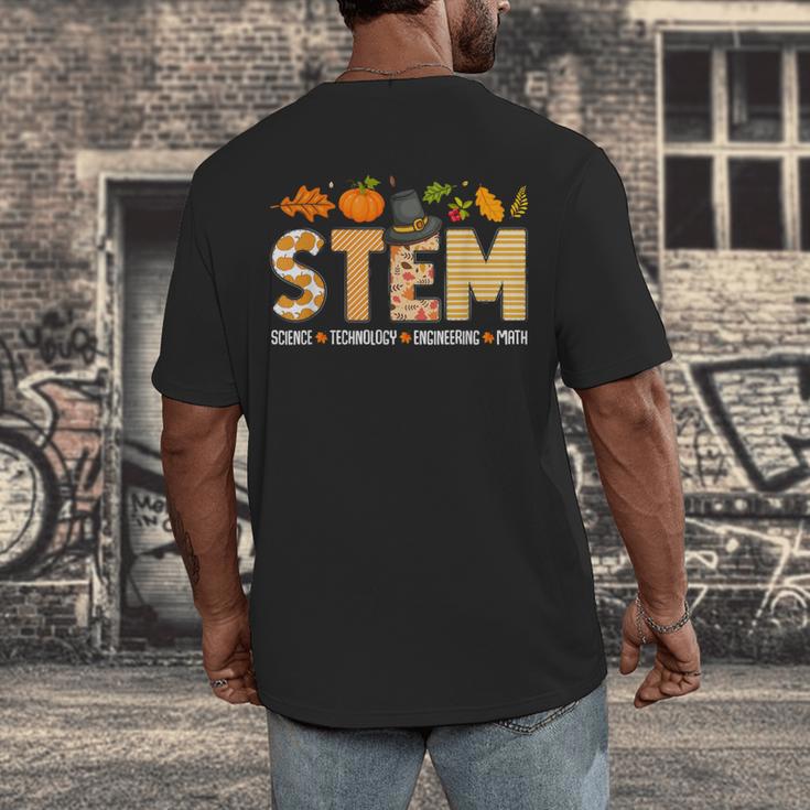 STEM Teacher Thanksgiving Grateful Educator Science Class Men's Back Print T-Shirt, funny design STEM Teacher Thanksgiving Grateful Educator Science Class Men's Back Print T-Shirt, funny design