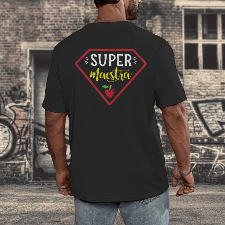 Super Heroe Maestra Espanol Spanish Super Teacher Men's Back Print T-Shirt, funny design Super Heroe Maestra Espanol Spanish Super Teacher Men's Back Print T-Shirt, funny design