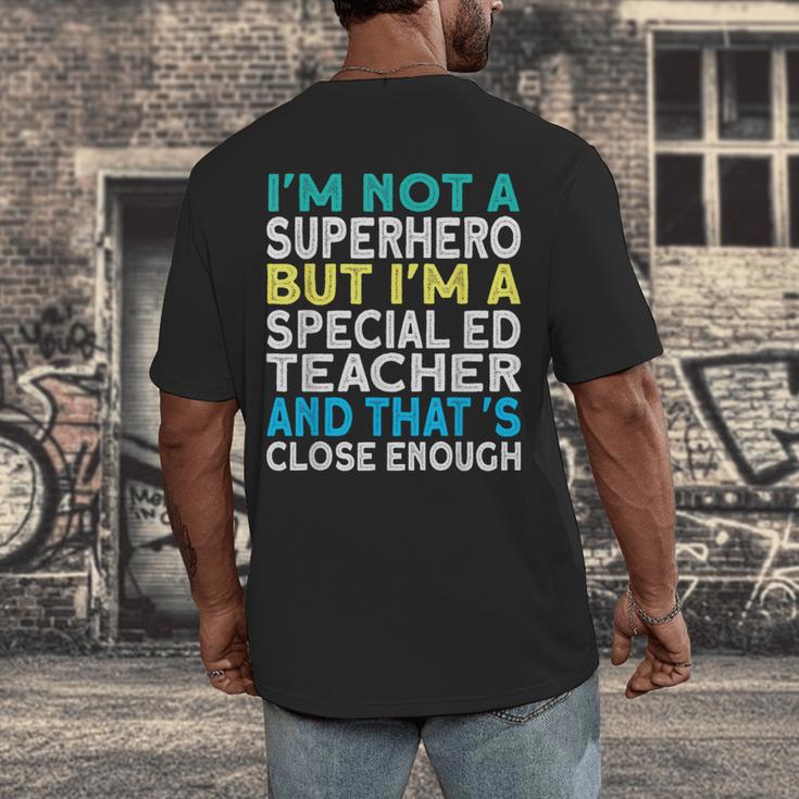 Superhero & Special Education Teacher Men Women Men's Back Print T-Shirt, funny design Superhero & Special Education Teacher Men Women Men's Back Print T-Shirt, funny design