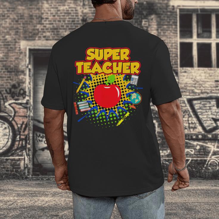 Superhero Teacher Appreciation Teaching Tee Men's Back Print T-Shirt, funny design Superhero Teacher Appreciation Teaching Tee Men's Back Print T-Shirt, funny design