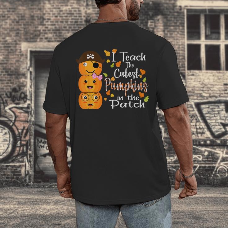 I Teach The Cutest Pumpkins Halloween Shirt For Teachers Men's Back Print T-Shirt, funny design I Teach The Cutest Pumpkins Halloween Shirt For Teachers Men's Back Print T-Shirt, funny design