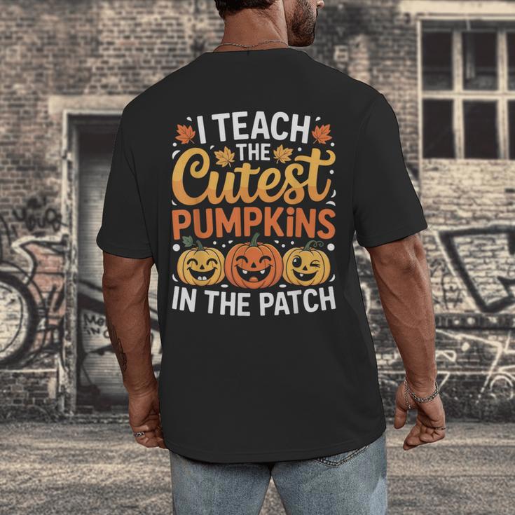 I Teach The Cutest Pumpkins Tshirt Halloween Teacher Men's Back Print T-Shirt, funny design I Teach The Cutest Pumpkins Tshirt Halloween Teacher Men's Back Print T-Shirt, funny design